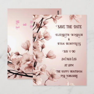 Elégant Floral Blossom Wedding Invitations