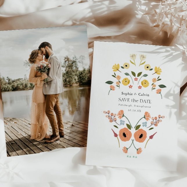Elegant Floral Boho Wedding Save the Date (Creator Uploaded)