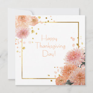Elegant floral border design with pink & gold invitation