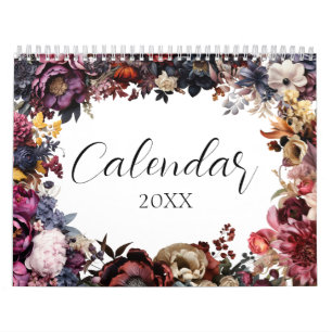 Elegant Floral Botanical Calendar