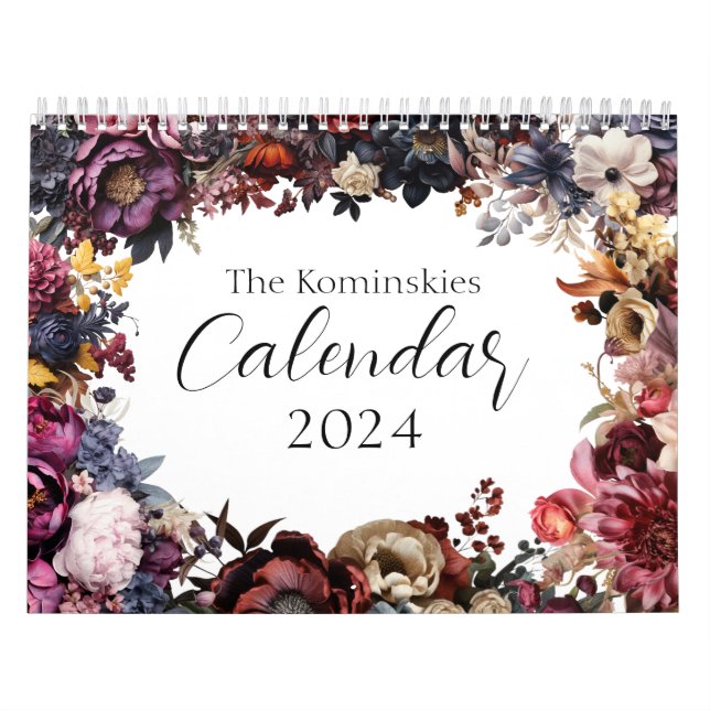 Elegant Floral Botanical Calendar (Cover)