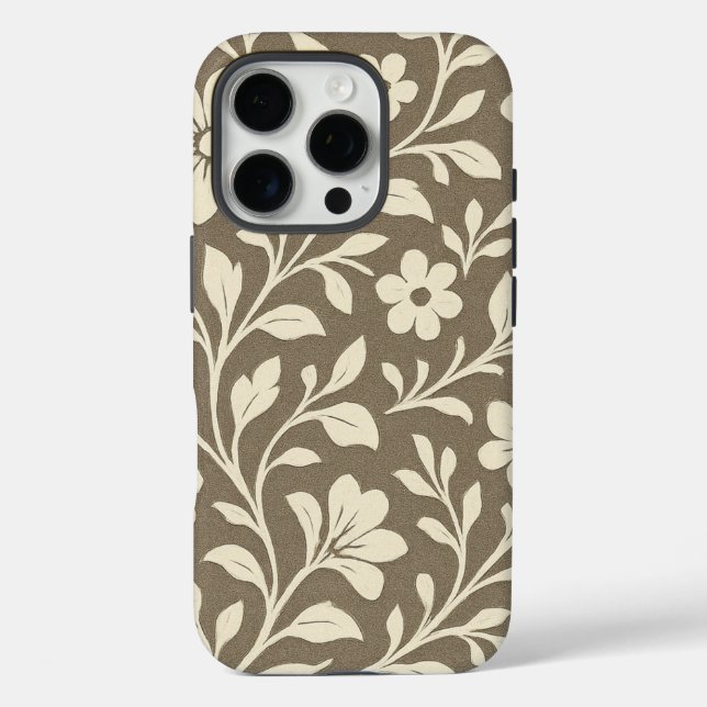 Elegant floral & Botanical iPhone Pro Case  (Back)