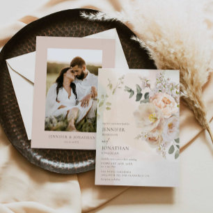 Elegant Floral Botanical Wedding Invitation