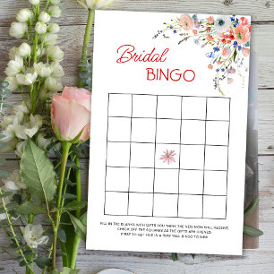 Elegant Floral Bridal Bingo Game
