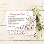 Elegant Floral Bridal Shower Enclosure Card<br><div class="desc">Watercolor Elegant floral Bridal Shower Card. Matching items available.</div>