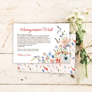 Elegant Floral Bridal Shower Enclosure Card