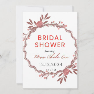Elegant Floral Bridal Shower invitation