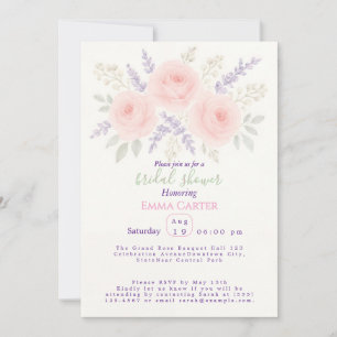 Elegant Floral Bridal Shower Invitation