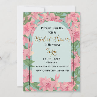 Elegant Floral Bridal Shower Invitation