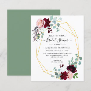Elegant Floral Bridal Shower Invitation