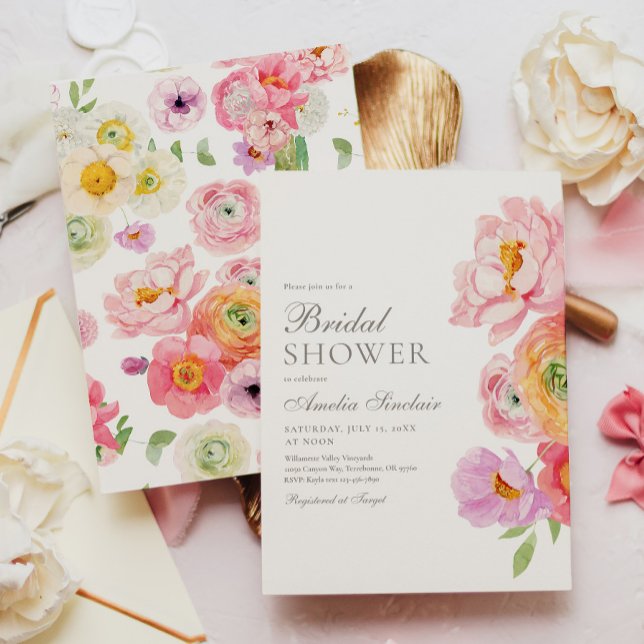 Elegant Floral Bridal Shower Invitation (Creator Uploaded)