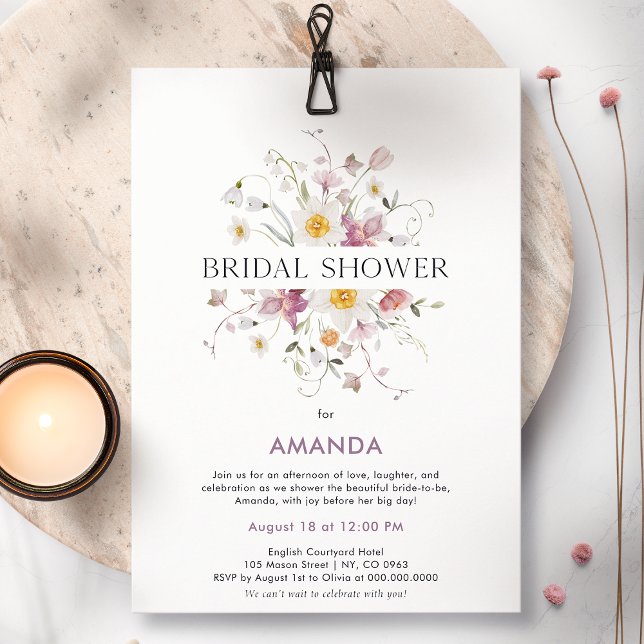 Elegant Floral Bridal Shower Invitation (Creator Uploaded)
