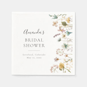Elegant Floral Bridal Shower Napkin
