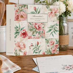 Elegant Floral Bridal Shower Recipe Binder
