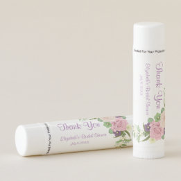 Elegant Floral Bridal Shower Thank You Lip Balm