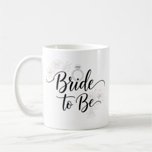 Elegant Floral Bride to Be Coffee Mug