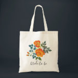 Elegant Floral Bride To Be Script Wedding Tote Bag<br><div class="desc">Elegant Floral Bride To Be Script Wedding Tote Bag</div>