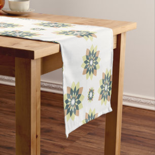 Elegant Floral Bud Pastels Pattern Short Table Runner