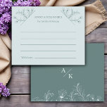 Elegant Floral Budget Advice Card<br><div class="desc">Provide this elegant floral advice and wishes cards for your guests to fill out. They are a great guestbook alternative for a bridal shower, engagement party, or wedding reception that allow family, friends, and guests to express well wishes, cute date night ideas, funny memories, marriage advice, or fun games to...</div>