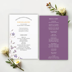 Elegant Floral Budget Wedding Program