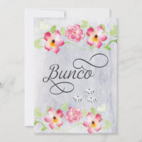 Elegant Floral Bunco Girls Night Out Party