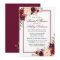 Elegant Floral Burgundy Bridal Shower Invitation