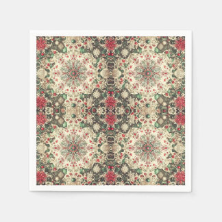 ELEGANT FLORAL CANVAS A VINTAGE AND SOPHISTICATED  NAPKIN