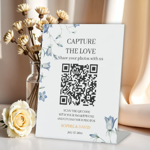 Elegant Floral Capture the Love Wedding Sign