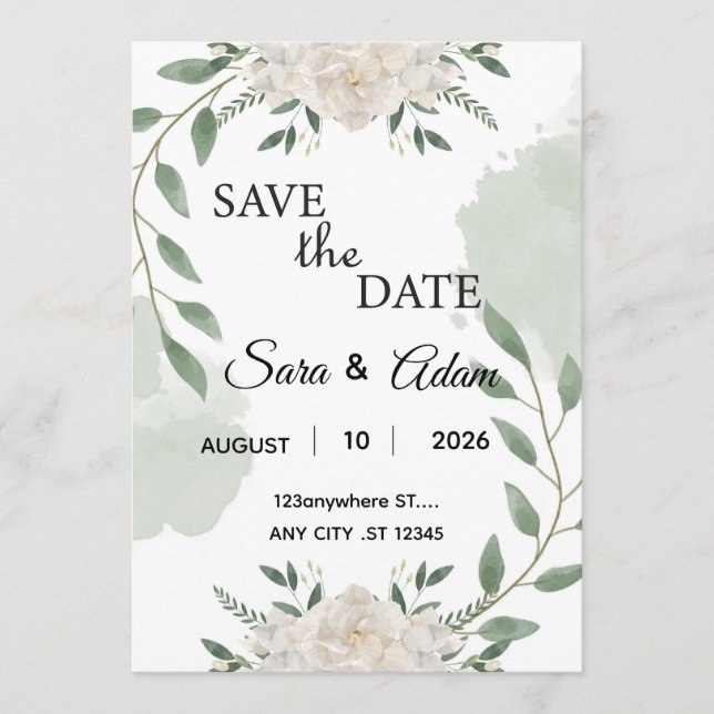 Elegant Floral Card (Front)