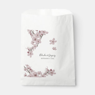 Elegant Floral Cherry Blossom Wedding Favour Bag