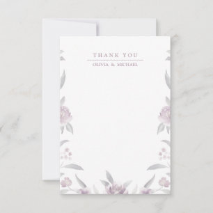 Elegant floral Chinoiserie Wedding thank you Card