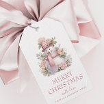 Elegant Floral Christmas Snowman Gift Tags<br><div class="desc">Add a special touch to your holiday gift-giving this season with our Elegant pink and white floral Christmas snowman custom gift tags. These stunning gift tags feature a beautifully designed watercolor floral snowman, with the words "Merry Christmas" written in typography font. But that's not all - these gift tags are...</div>