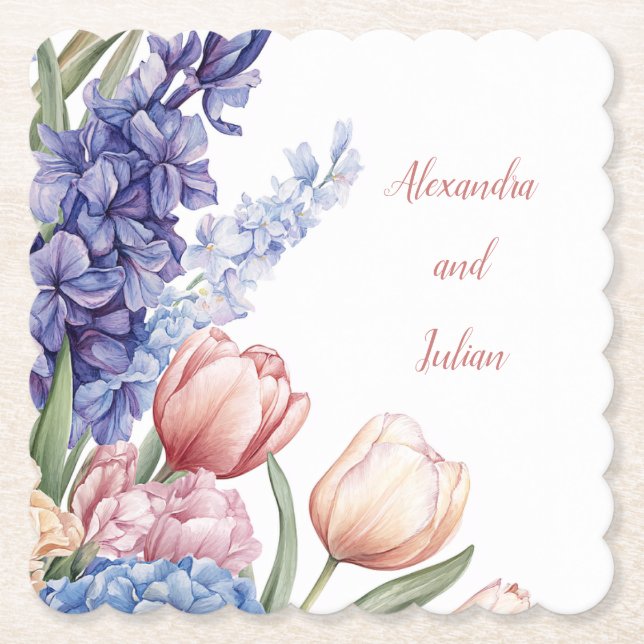 Elegant Floral Coaster (Front)