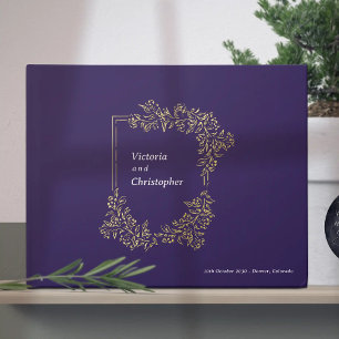 Elegant Floral Crest Classic Botanical Wedding Guest Book