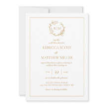 Elegant Floral Crest Monogram Wedding