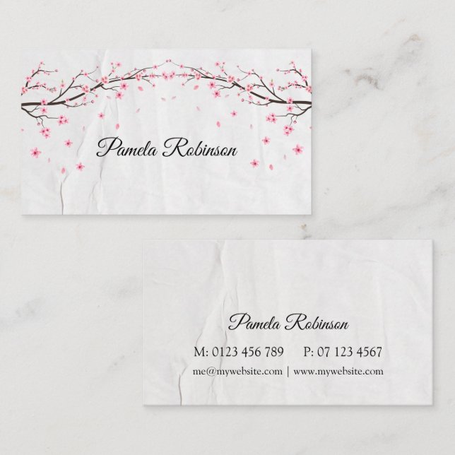 Elegant Floral Custom Business Card (Front/Back)