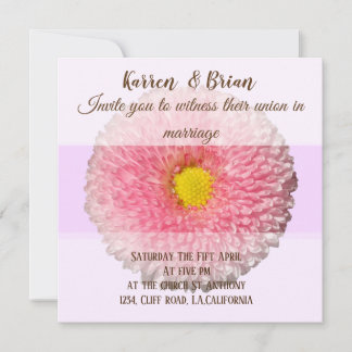 Elegant Floral Custom Wedding Invitation