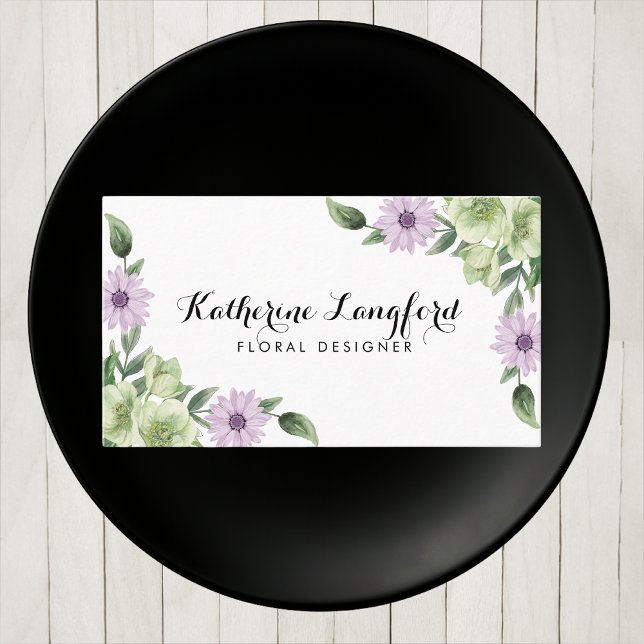 Elegant Floral Customizable Template Business Card (Creator Uploaded)