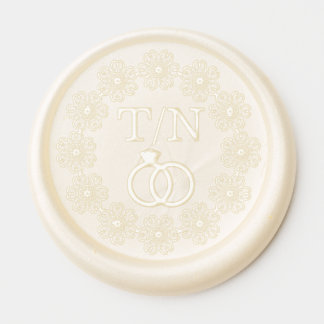 Elegant Floral Customized Wedding Seal Monogram Wax Seal Sticker