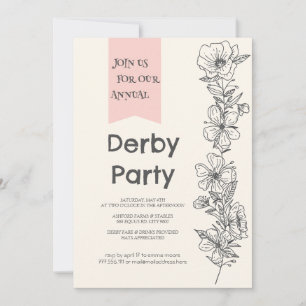 Elegant Floral Derby Party Invitation Kentucky Der