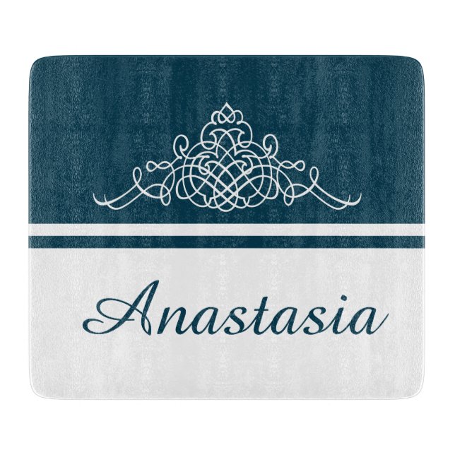 Elegant floral design cutting board (Front)
