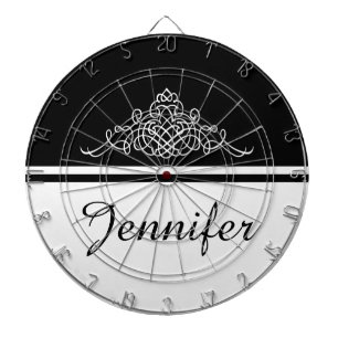 Elegant floral design dartboard