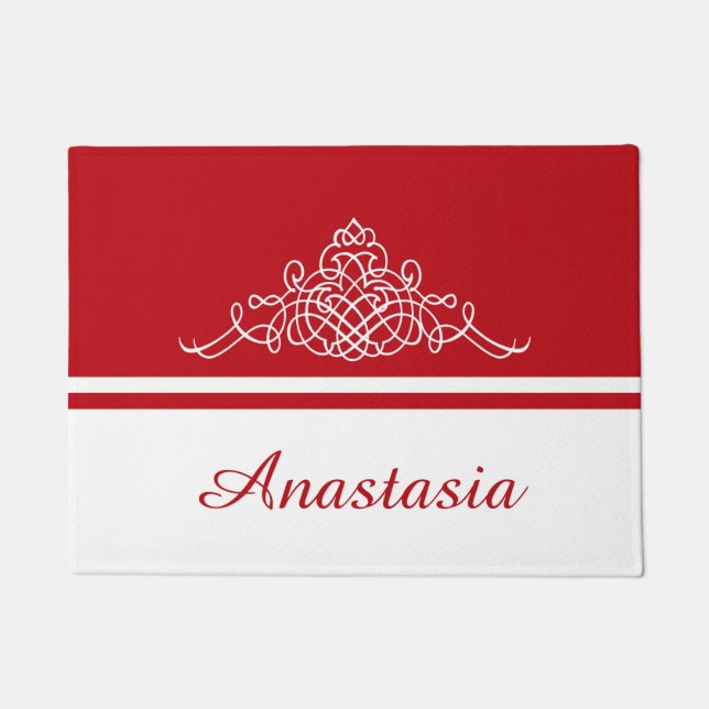Elegant floral design doormat (Front)