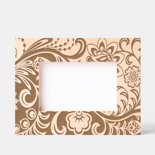 Elegant Floral Design Etched Frames (Front)