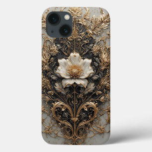 Elegant Floral Design Featuring Ornate Patterns iPhone 13 Case