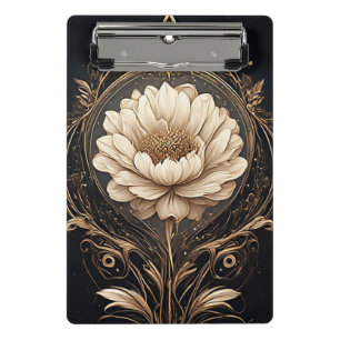 Elegant Floral Design Featuring Ornate Patterns Mini Clipboard