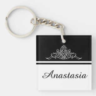 Elegant floral design keychain