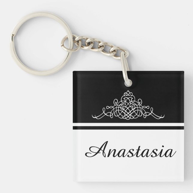 Elegant floral design keychain (Front)