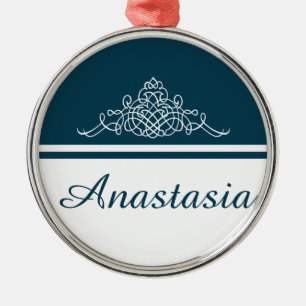 Elegant floral design metal ornament
