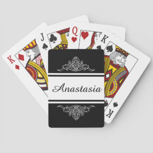 Elegant floral design playing cards